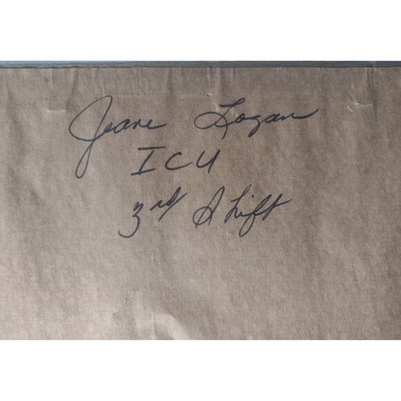 Handmade Farmhouse Pigs Cross Stitch Framed Rustic Apples Barnyard 21x17 Kitsch - Picture 3 of 4